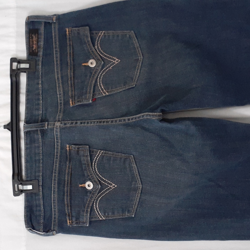 Levi's 545 Jeans Women Size 14M Flap Pockets Low Booth Cut Dark Wash